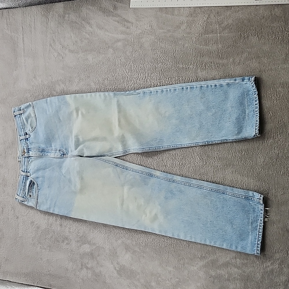 Vintage Stash Jean's Men's 36/32 Light Blue Denim Embroidered Riveted Distressed